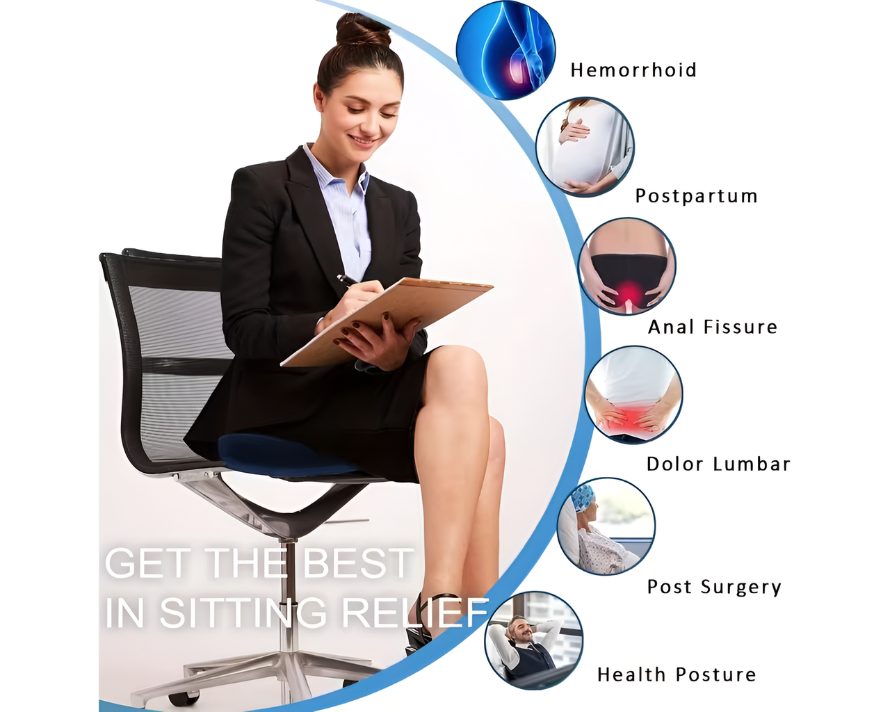 Memory Foam Donut Seat Cushion portable and lightweight