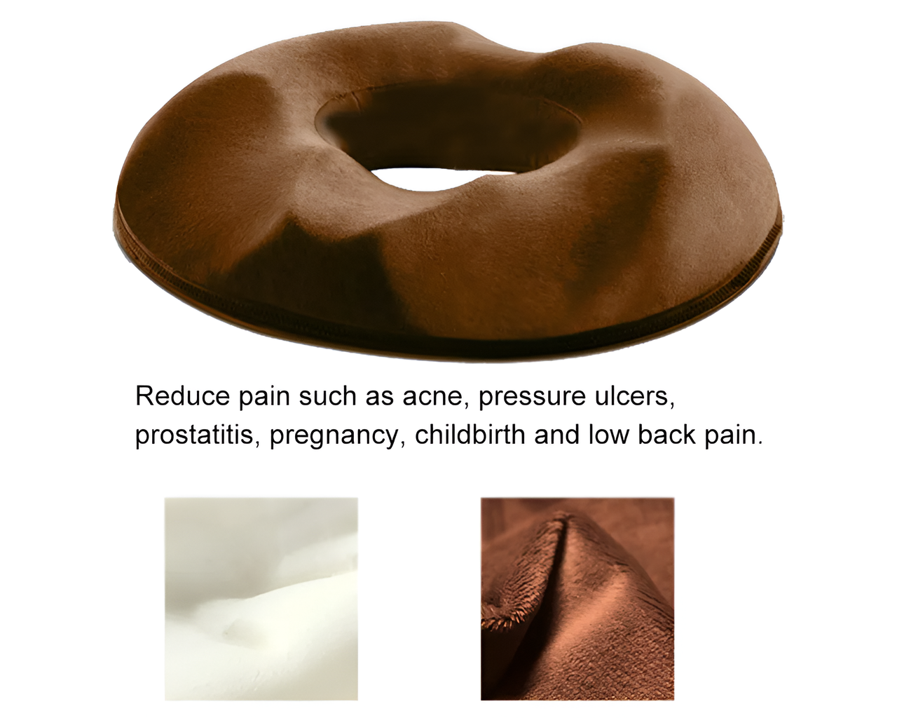 Memory Foam Donut Seat Cushion Pillow portable size