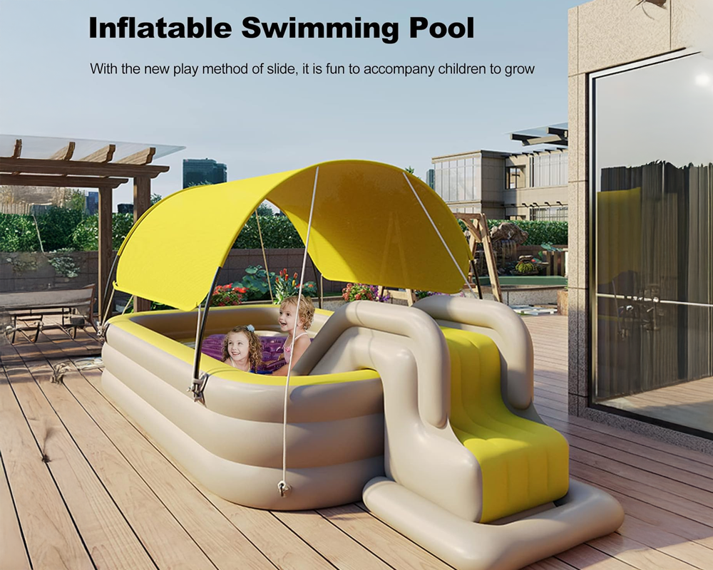 Pool with bouncy castle water park design