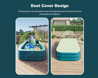 Thumbnail for Side view of inflatable pool with slide