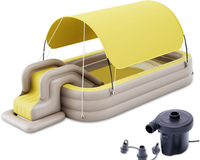 Thumbnail for Close-up of inflatable water slide on pool