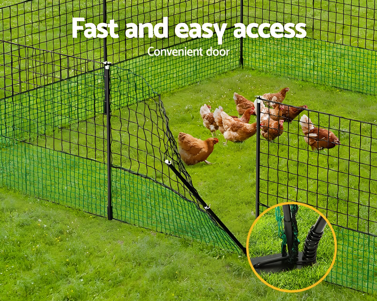 Ground peg installation for electric fence