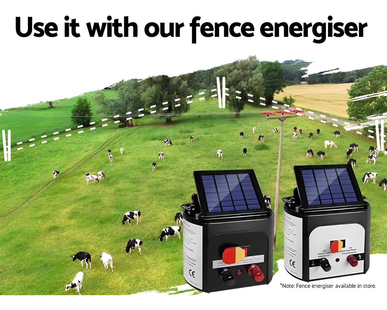 Electric fence netting in backyard setting