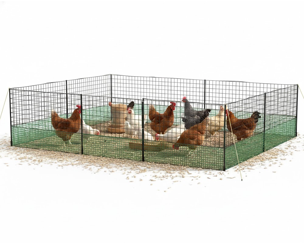 Electric fence netting 125m height full length view