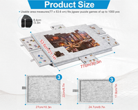 Thumbnail for Portable jigsaw puzzle table folded for storage