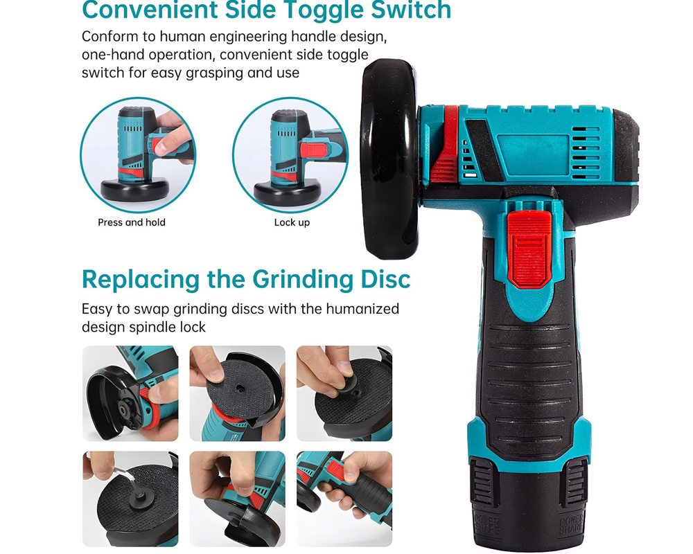 Electric Angle Grinder 12V Battery