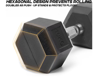 Thumbnail for Dumbbells resting on gym floor mat