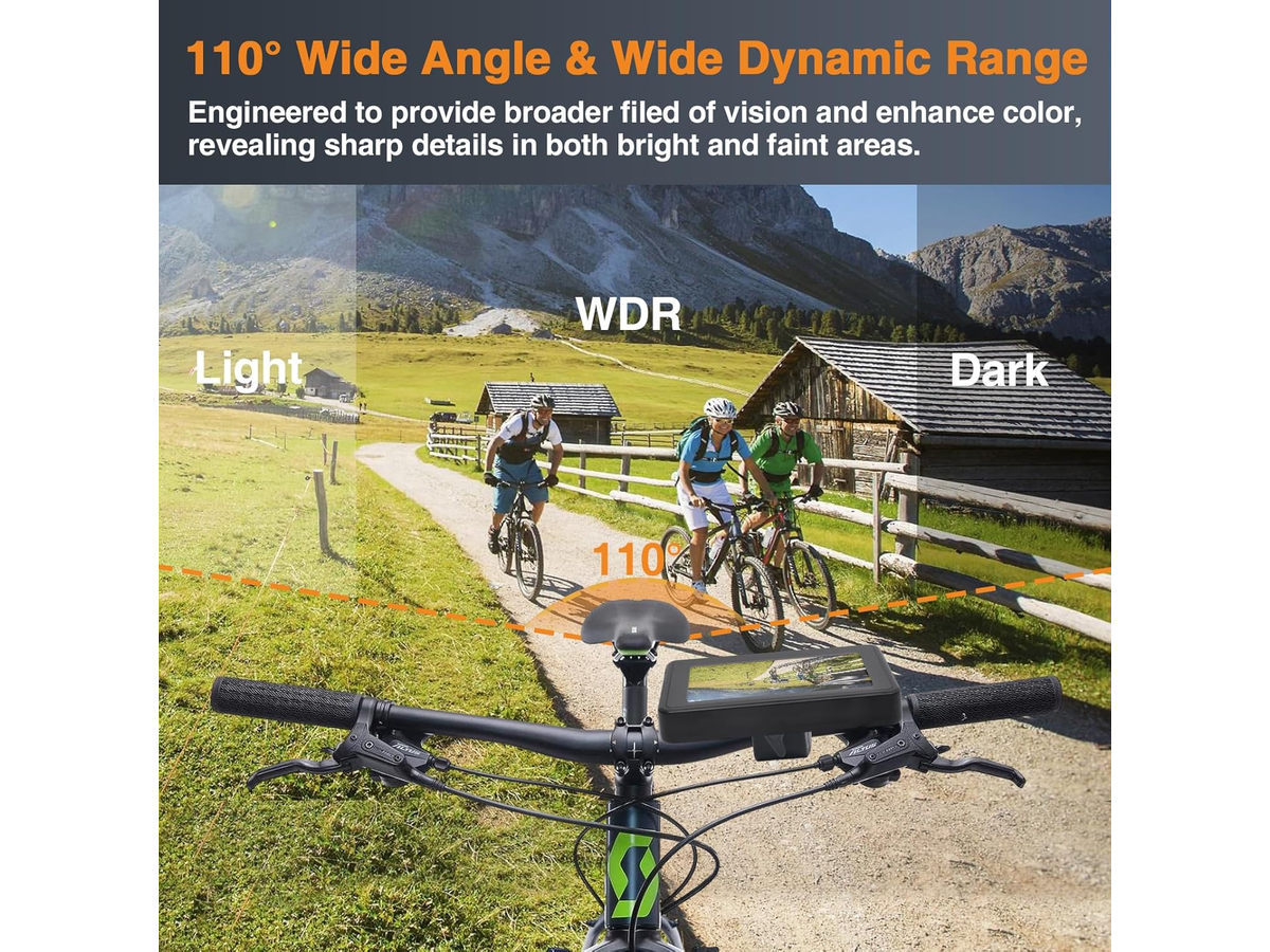 1080P Bike Mirror Camera 4.3" Monitor