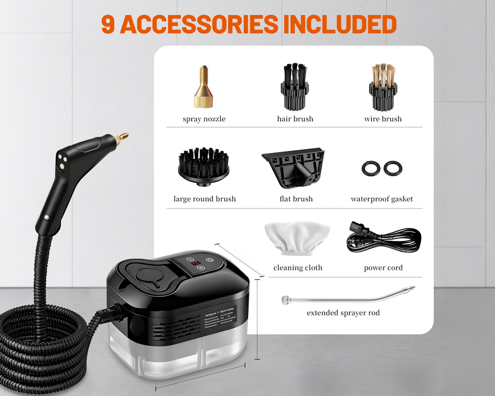 Handheld 2500W Steam Cleaner High Temperature Pressurized
