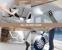 Thumbnail for Powerful handheld steam cleaner effectively cleaning a kitchen hob with high-temperature steam.
