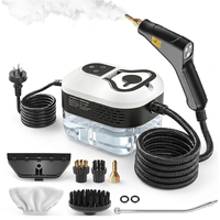 Thumbnail for 2500W handheld high-pressure steam cleaner with various attachments for versatile home and car cleaning.
