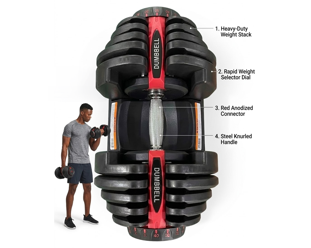 Adjustable Dumbbells 40Kg 2PCS Set