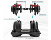 Thumbnail for Adjustable Dumbbells 40Kg 2PCS Set
