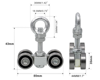 Thumbnail for 4 Wheel Unistrut Trolley Rollers