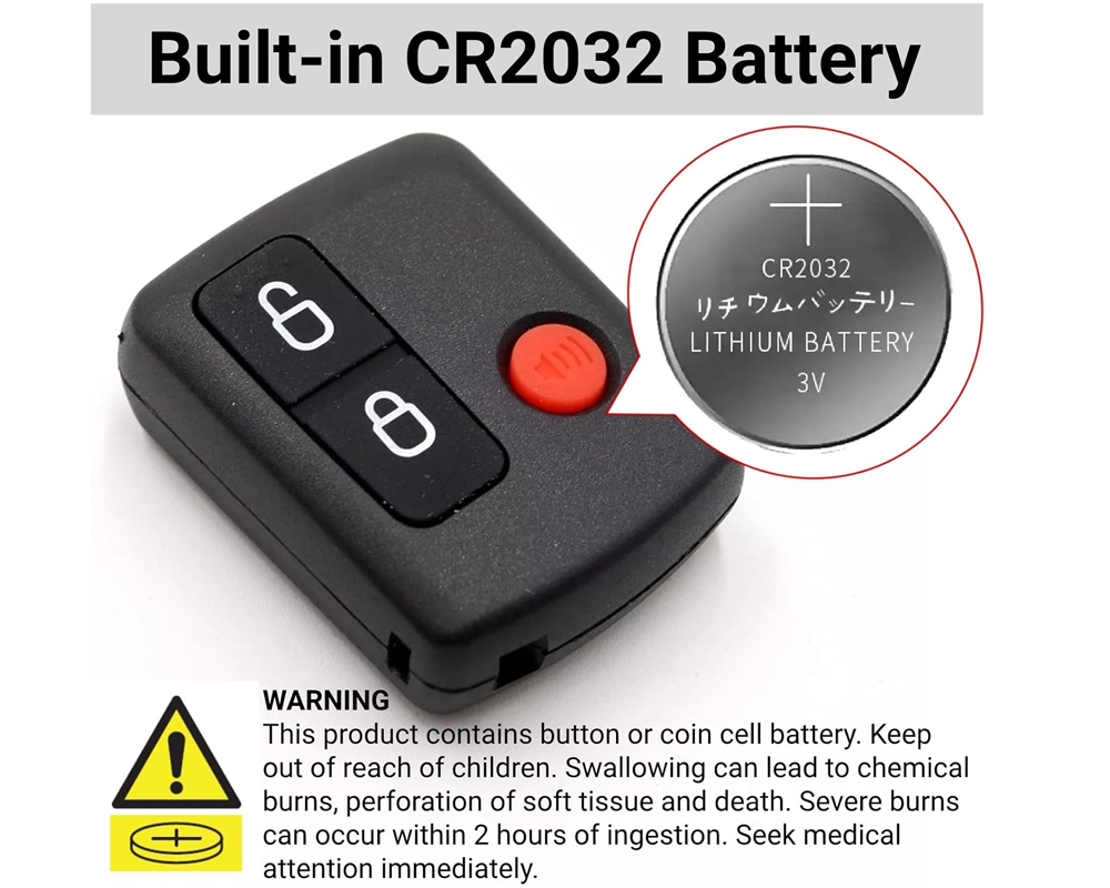 Ford Falcon remote control showing button layout