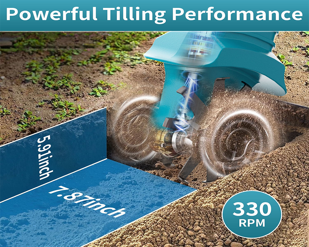 Cordless Cultivator Electric Tiller