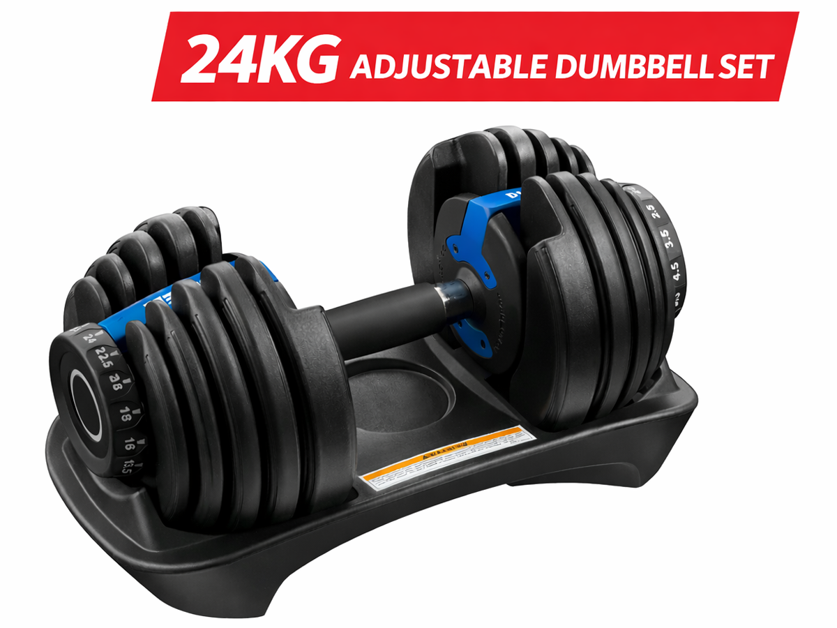 Adjustable Dumbbells 24Kg Pair