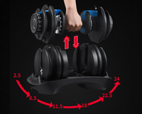 Thumbnail for Adjustable Dumbbells 24Kg Pair