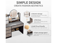 Thumbnail for Dressing Table with LED Mirror