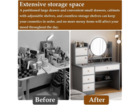 Thumbnail for Dressing Table with LED Mirror