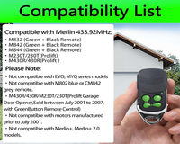 Thumbnail for Merlin M842 M832 M844 Garage Remote Replacement