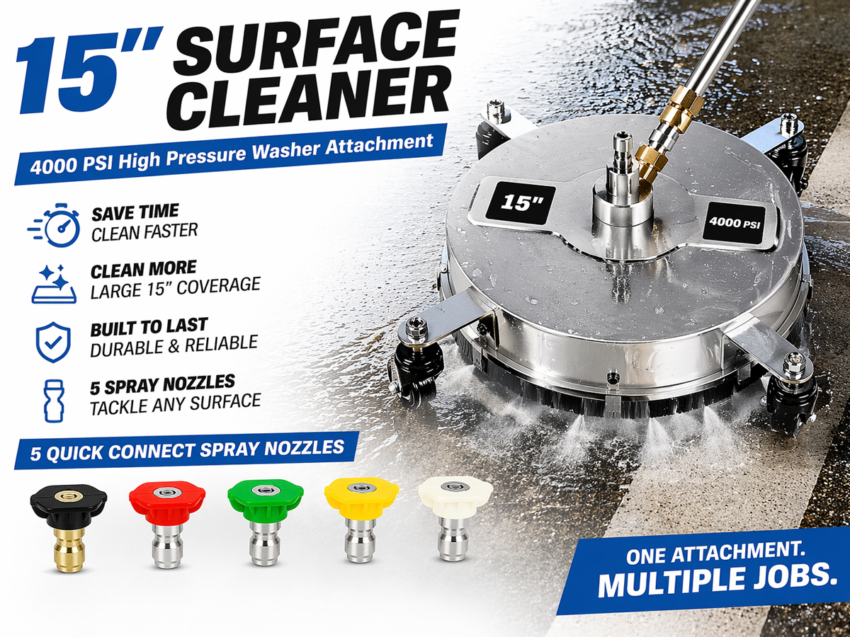 15" Pressure Washer Surface Cleaner