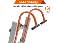 Thumbnail for 2 PCS Ladder Roof Hook with Wheel