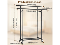 Thumbnail for Double Rods Clothes Rack
