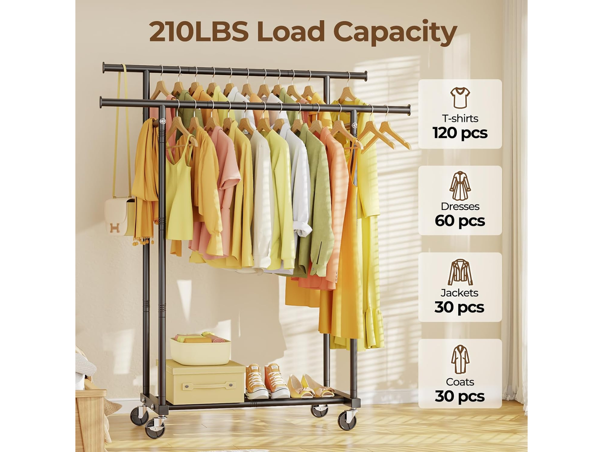 Double Rods Clothes Rack