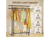 Thumbnail for Double Rods Clothes Rack