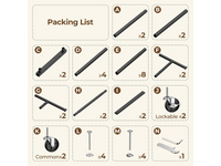Thumbnail for Double Rods Clothes Rack