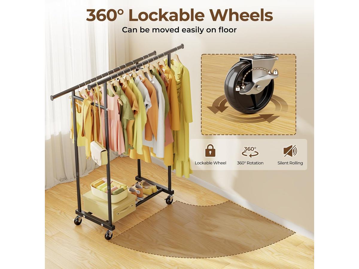 Double Rods Clothes Rack