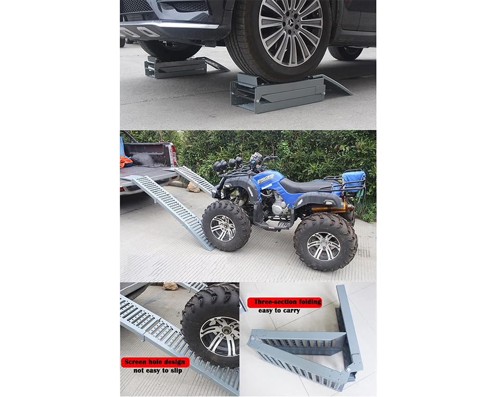 Trifold Loading Ramp Heavy Duty Steel Folding Ramp