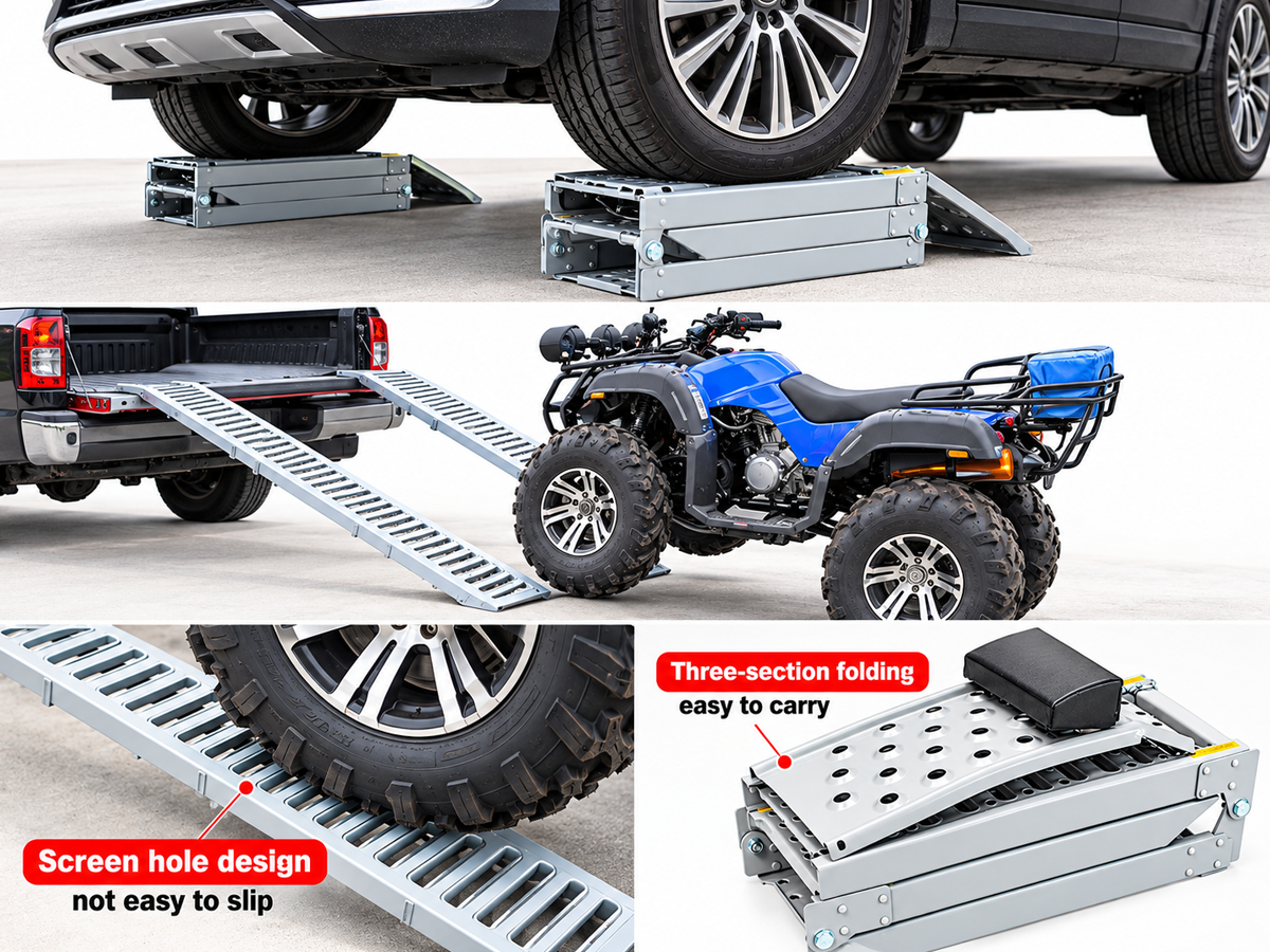 Trifold Loading Ramp Heavy Duty Steel Folding Ramp