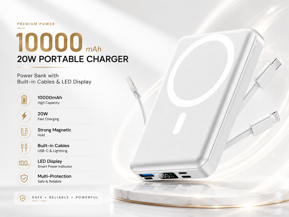 10000mah Wireless Power Bank