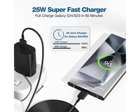 Thumbnail for Samsung 25W Fast Charger With Type C Cable Replacement