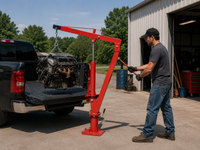 Thumbnail for Engine Hoist Crane 900Kg Swivel Base Hydraulic Lifting Deck Hoist