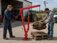 Thumbnail for Engine Hoist Crane 900Kg Swivel Base Hydraulic Lifting Deck Hoist