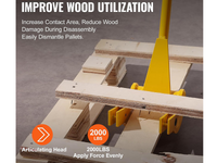 Thumbnail for Pallet Buster Pry Wrecking Bar w/ Handle Heavy Duty Pallet Breaker