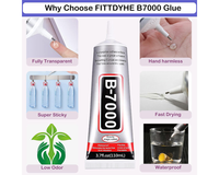 Thumbnail for B7000 Glue for Phone Repair Adhesive Craft Kit 2 x 110ml