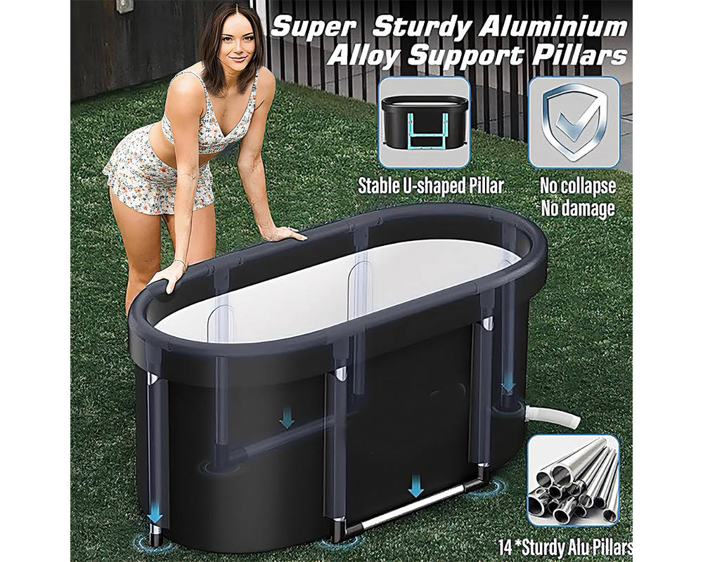 Portable Ice Bath Tub With Lid