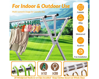 Thumbnail for Foldable Clothes Drying Rack