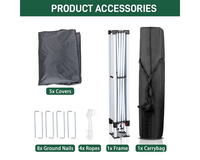 Thumbnail for Gazebo 3X3 Outdoor Marquee Gazebos Wedding Party Camping Tent 4 Wall Panels