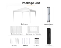 Thumbnail for Foldable Outdoor Pop Up Gazebo 3x3M