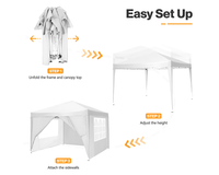 Thumbnail for Foldable Outdoor Pop Up Gazebo 3x3M