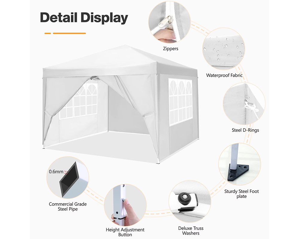 Foldable Outdoor Pop Up Gazebo 3x3M
