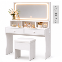 Thumbnail for Dressing Table – 80CM Dressing Table with Mirror LED Lights