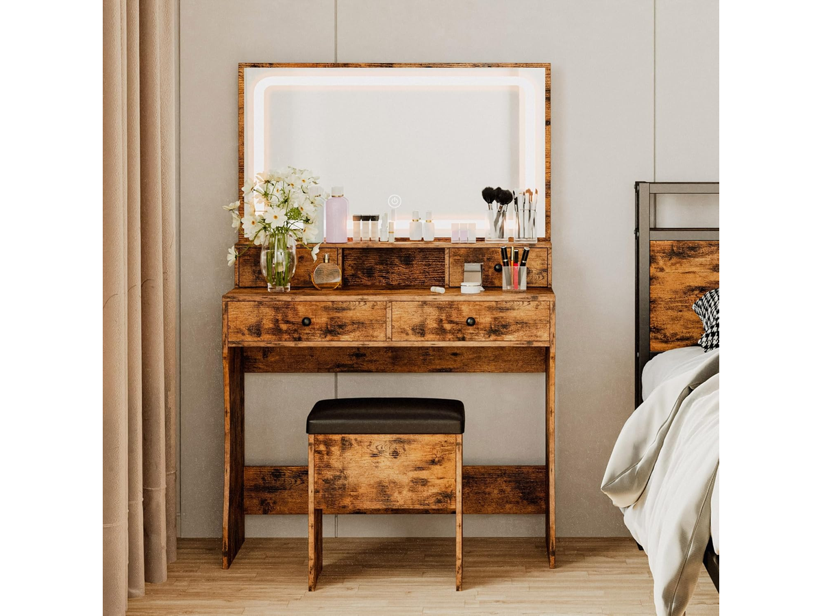 Dressing Table – 80CM Dressing Table with Mirror LED Lights
