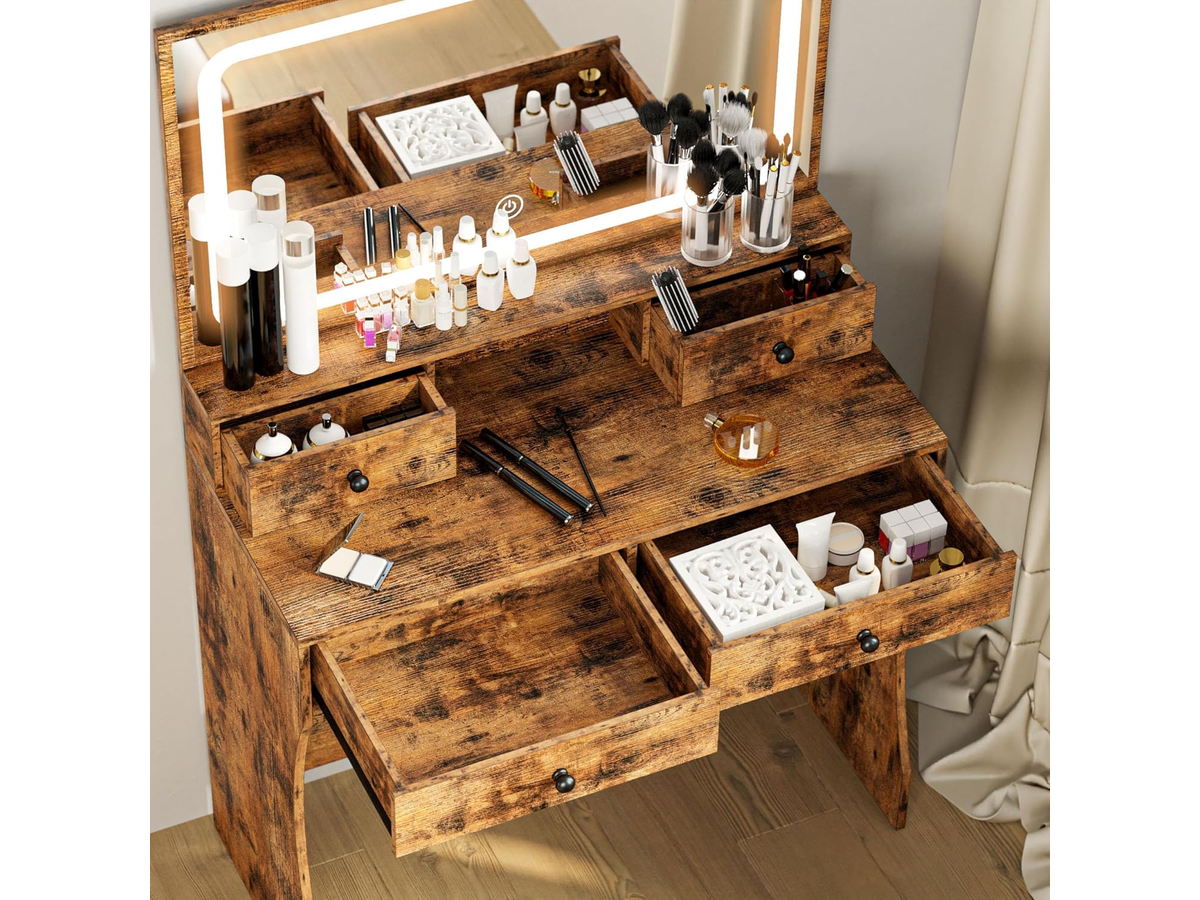 Dressing Table – 80CM Dressing Table with Mirror LED Lights