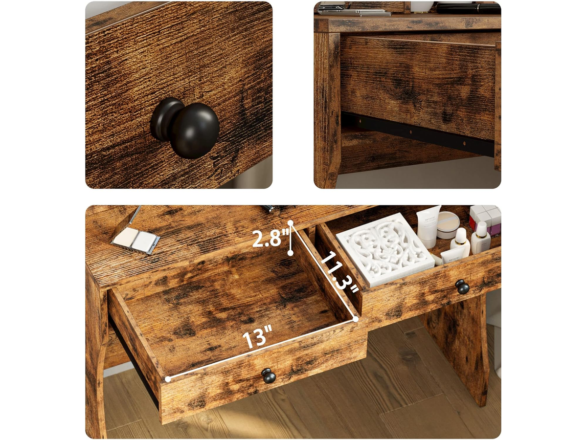 Dressing Table – 80CM Dressing Table with Mirror LED Lights